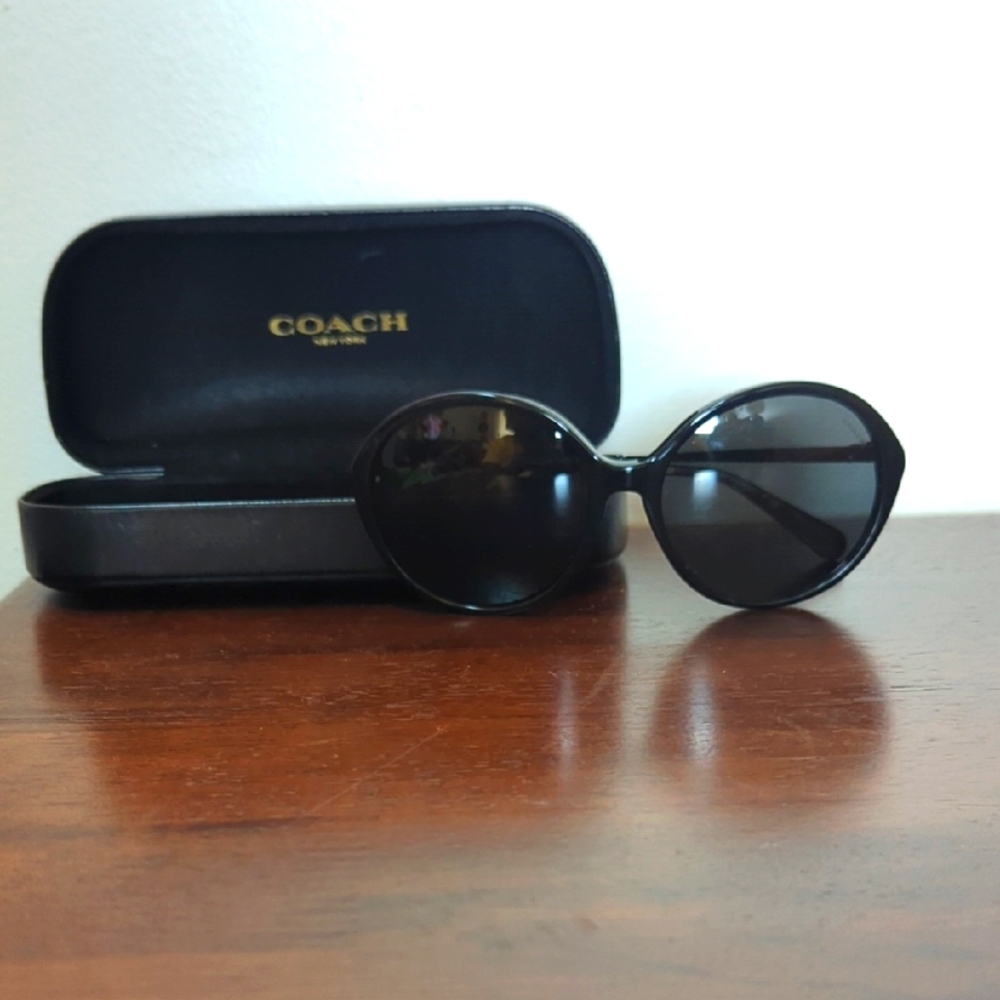 Coach Black Round Sunglasses